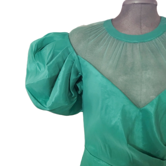 KARLIE Puff Sleeve Mesh Detailed Mini Dress (L) - Picture 3 of 10